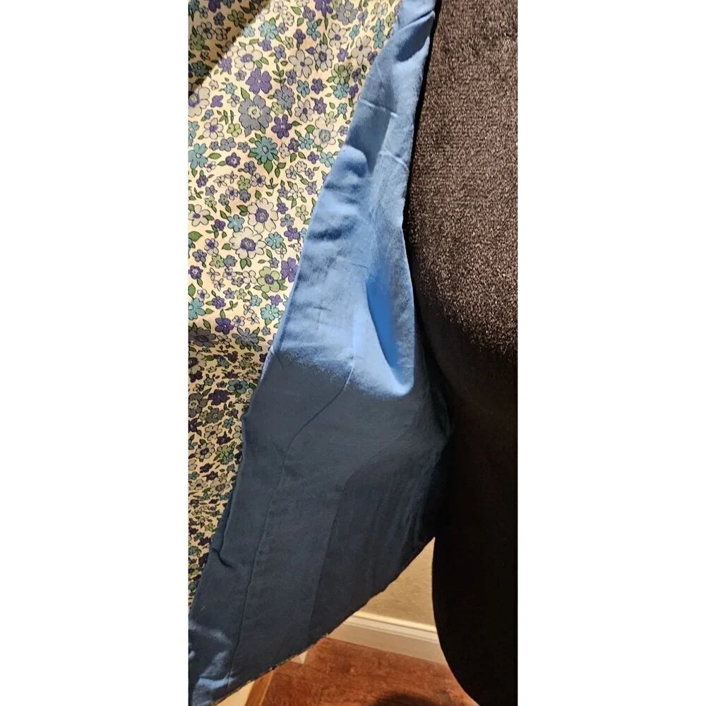 Van Heusen Women's L Summer Floral Button-Up Garden 3/4 Sleeve Blazer - Picture 4 of 6